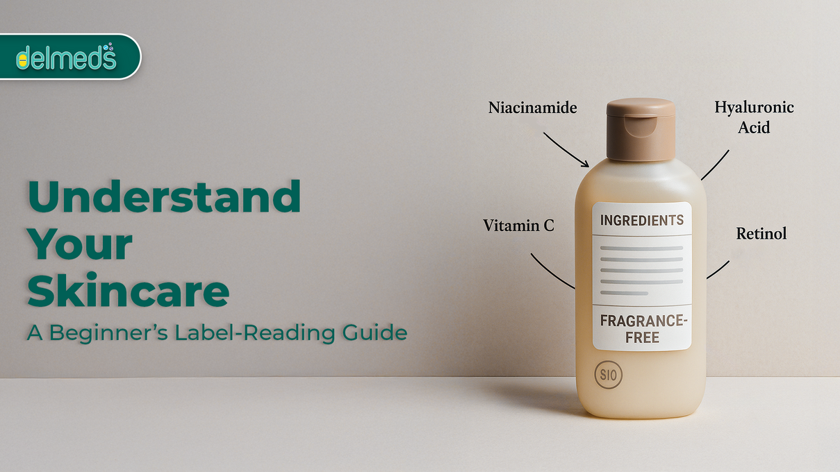 Understand skincare labels with ingredient highlights like Vitamin C, Retinol, and Niacinamide