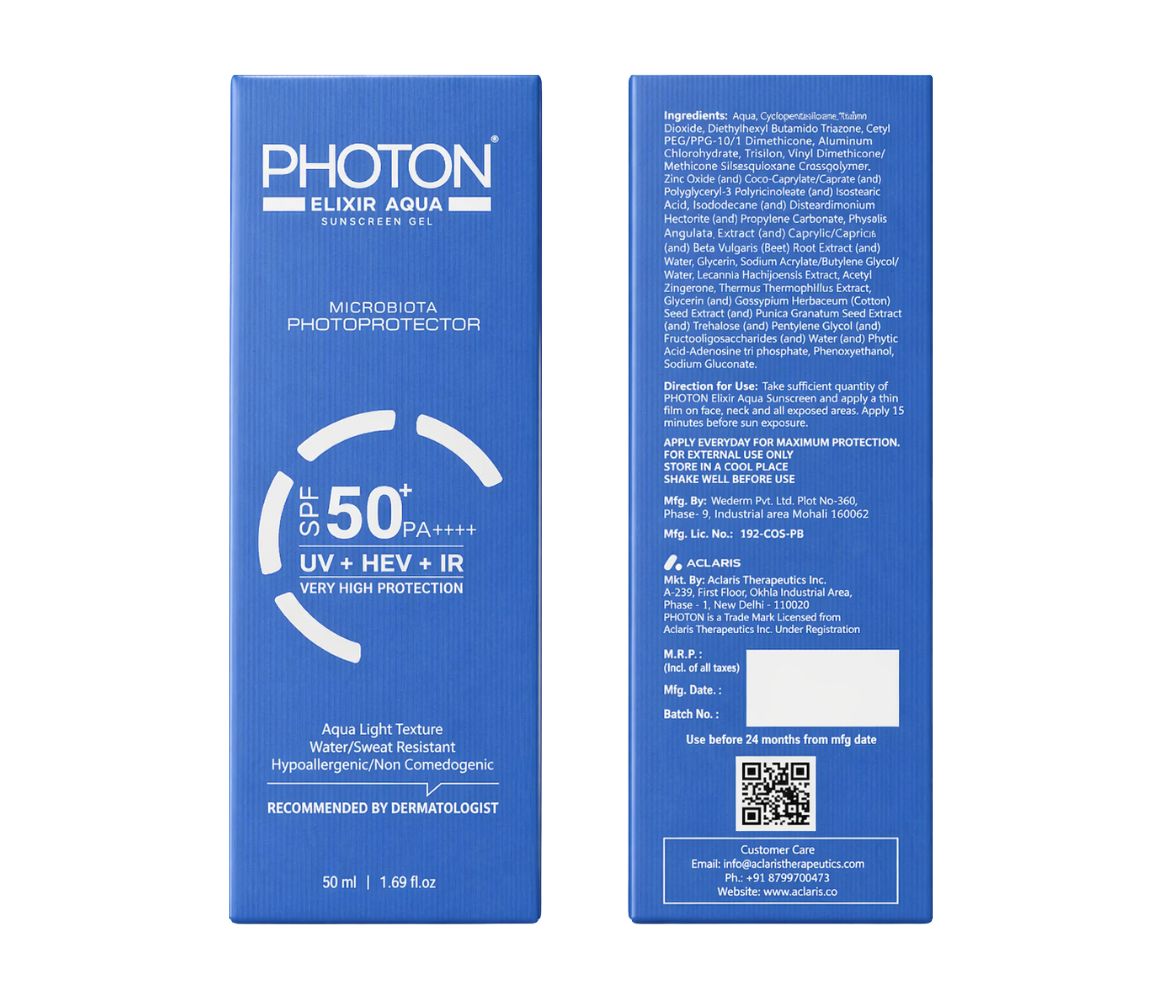 Aclaris Photon Elixir Aqua Sunscreen Gel SPF 50+ PA+++