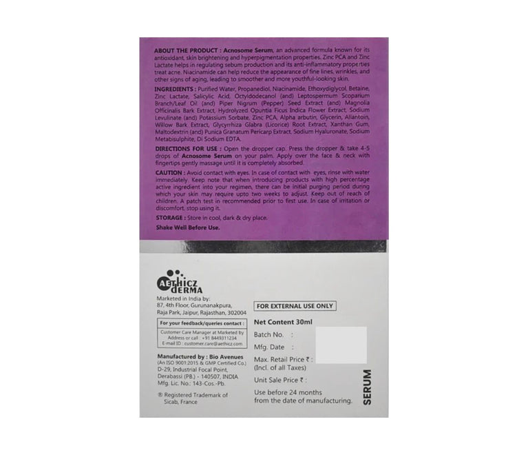 Acnosome Face Serum