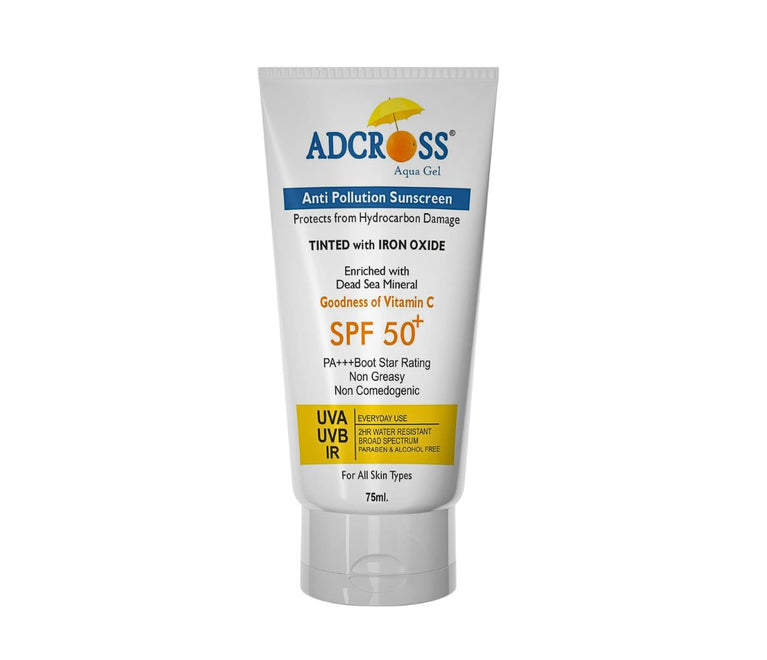 Adonis Adcross SPF 50+ Aqua Sunscreen Gel Tinted with Iron Oxide