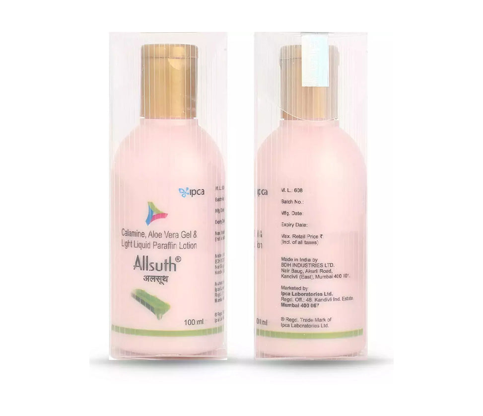 Allsuth Lotion with Aloe Vera, Calamine, and Light Liquid Paraffin
