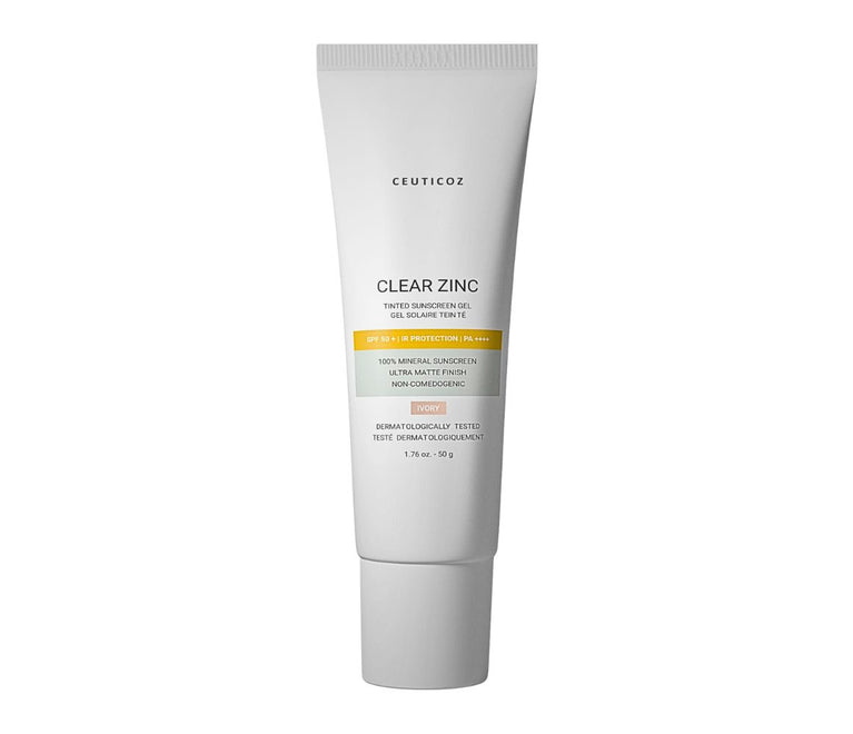 Ceuticoz Clear Zinc Tinted Sunscreen gel, Ivory