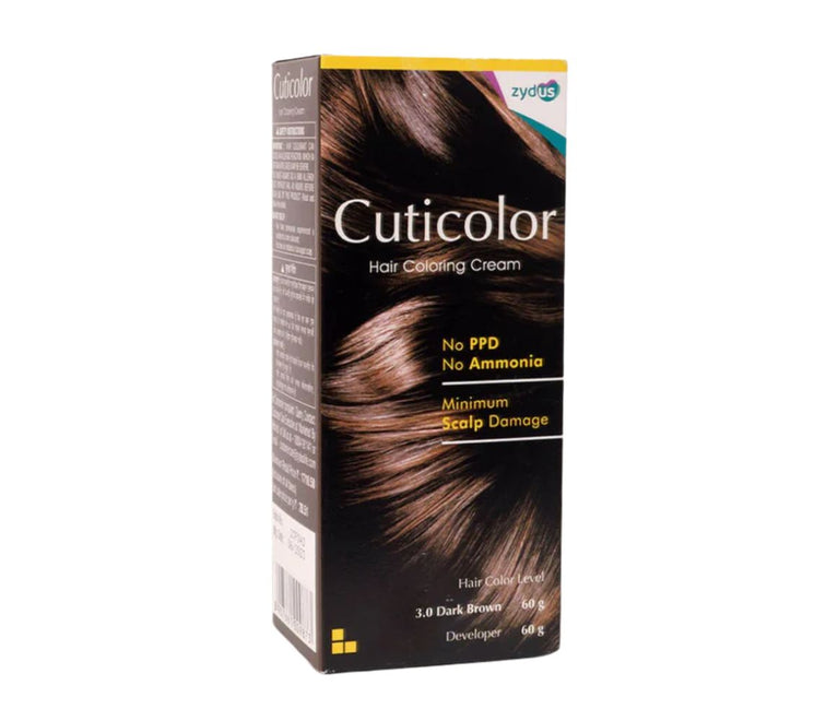 Cuticolor Hair Coloring Cream Dark Brown 3.0