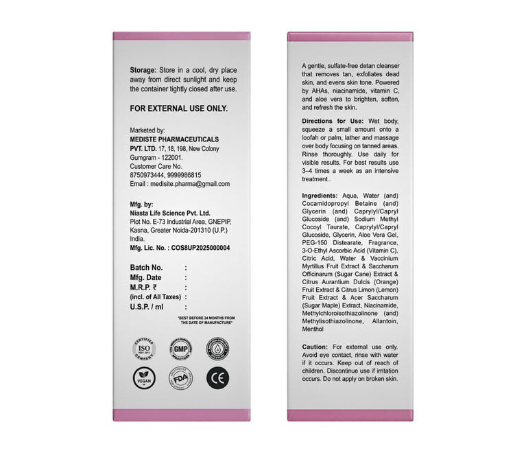 De-TanX Brightening & Exfoliating Gentle Body Wash