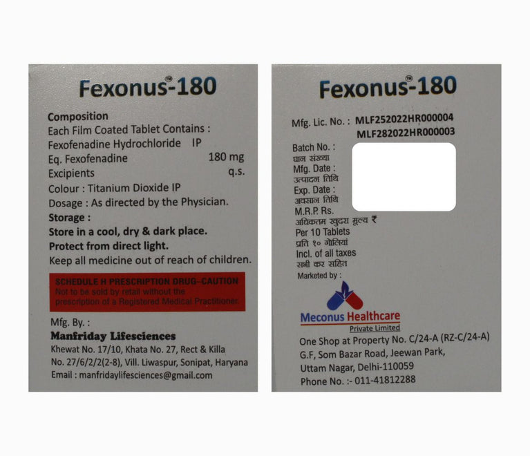 Fexonus-180 Tablets
