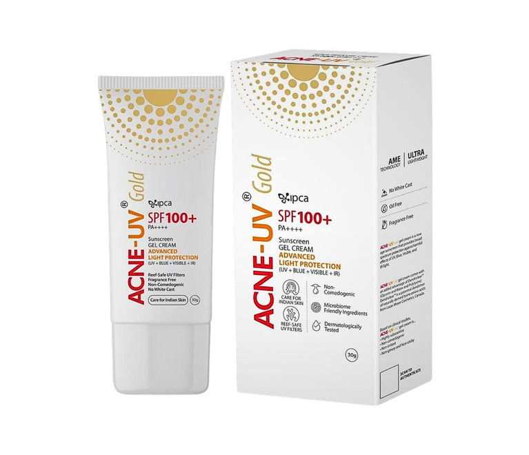 IPCA Acne-UV Gold Sunscreen Gel Cream SPF 100+ PA++++