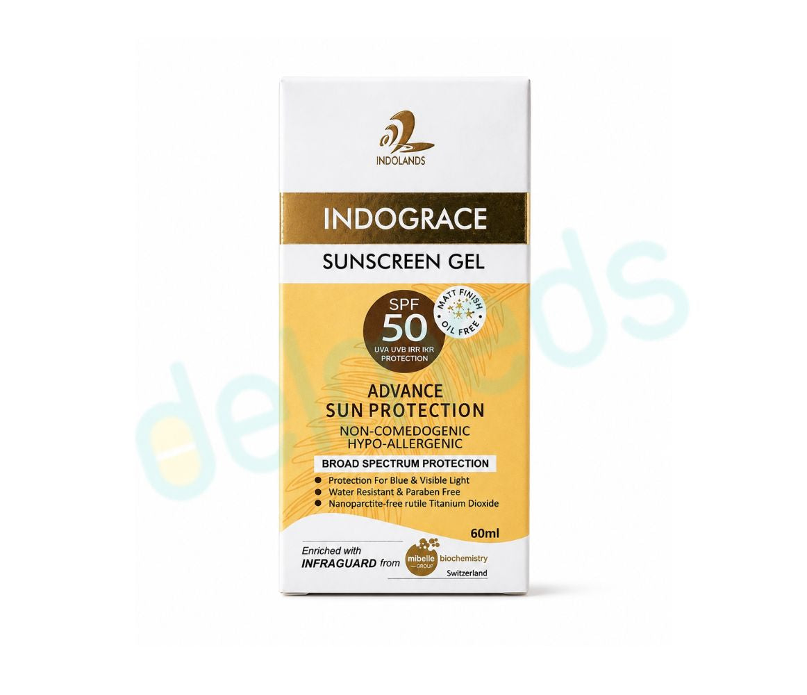 Indograce Advance Sun Protection Sunscreen Gel SPF 50