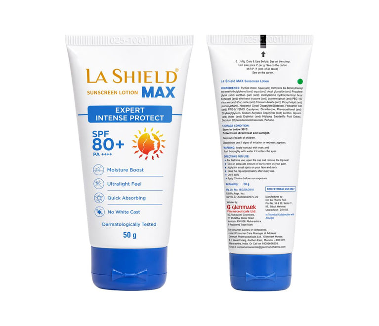 La Shield Max Expert Intense Protect Sunscreen Lotion SPF 80+ PA++++