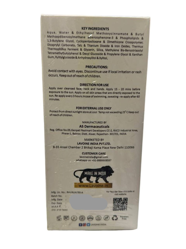 Lavoine SPF50 Matte Sunscreen Back