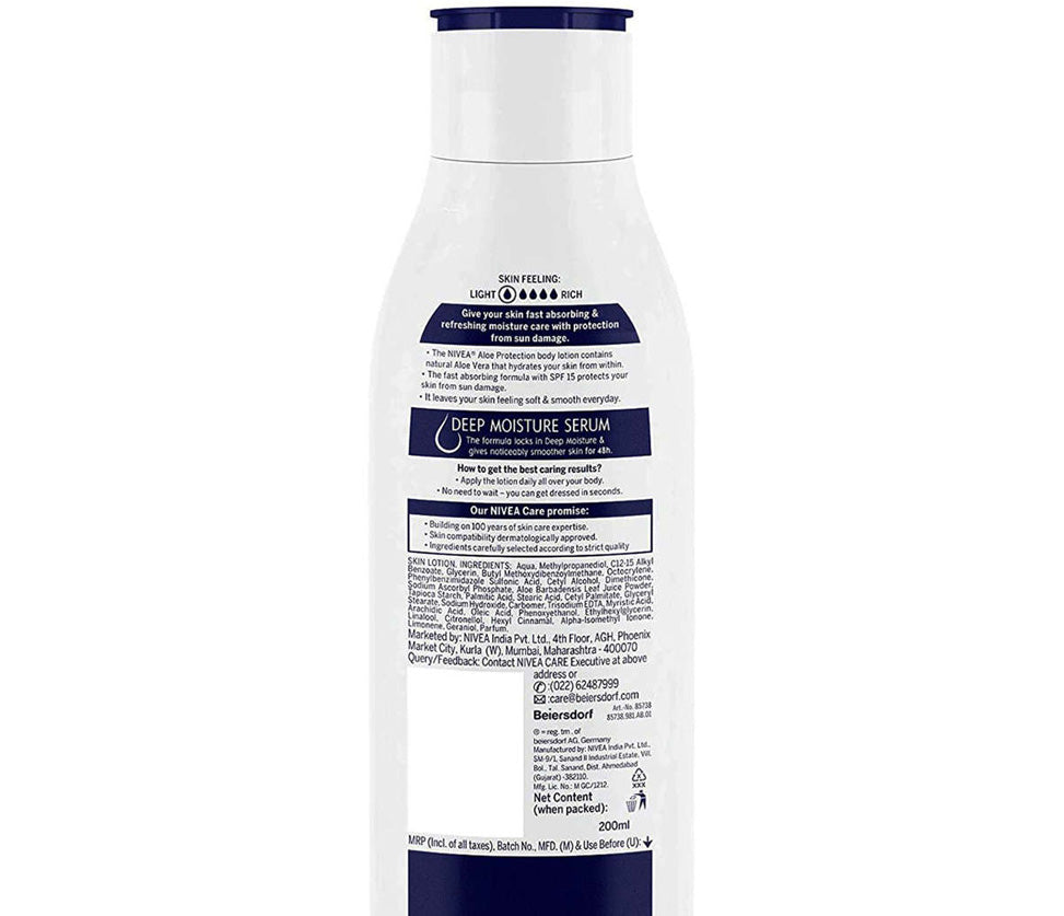 Nivea Aloe Protection Body Lotion SPF 15