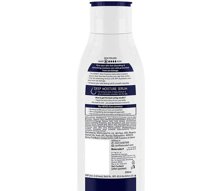 Nivea Aloe Protection Body Lotion SPF 15