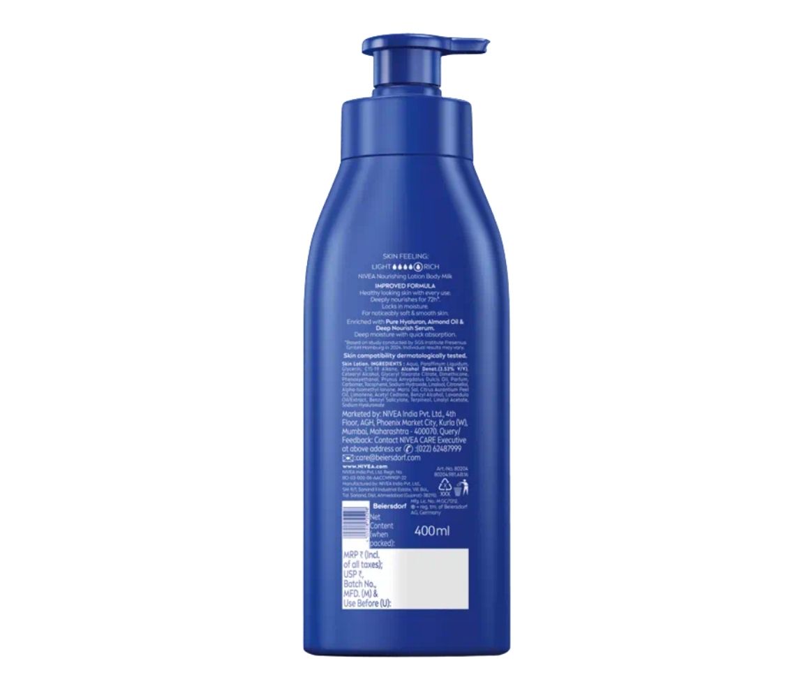 Nivea Nourishing Lotion Body Milk 5 in 1 Complete Care for Dry to Very Dry Skin