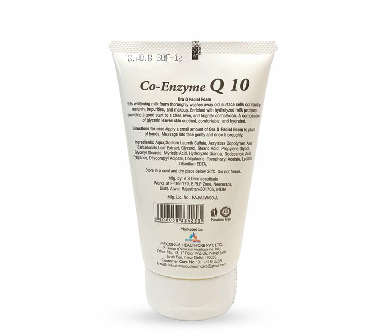 Ora Q Whitening Facial Foam back