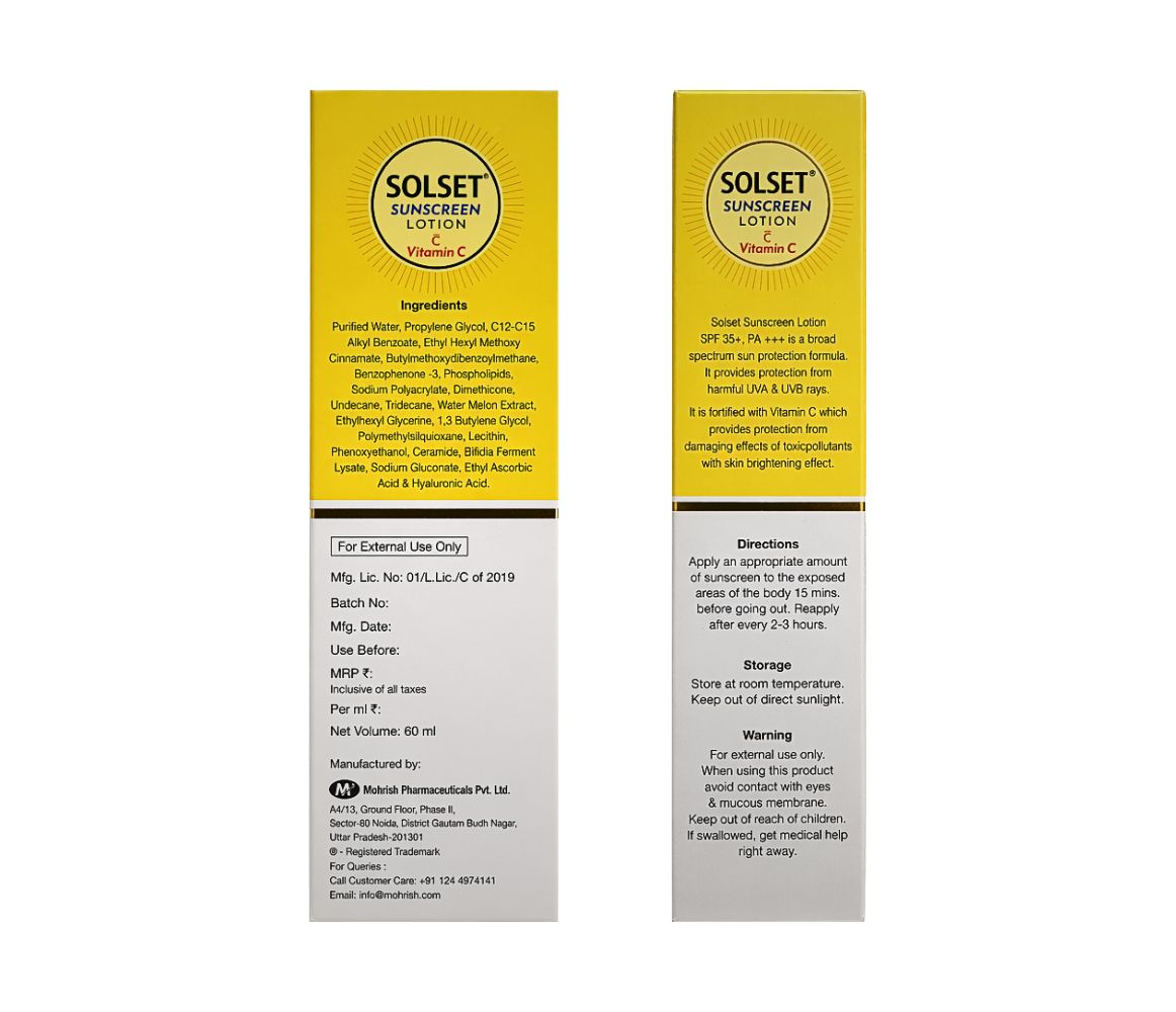 Solset Sunscreen Lotion With Vitamin C SPF 35+ PA+++