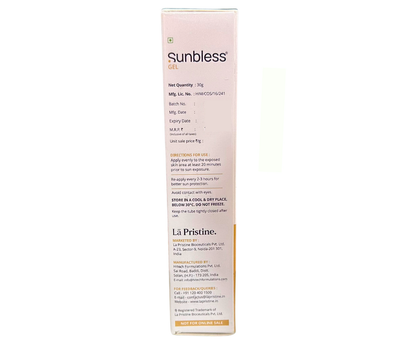 Sunbless Anti Pollution Sunscreen Gel SPF 50+ PA+++ mfg