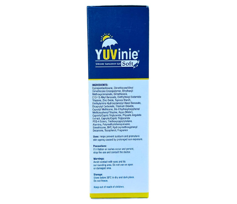 Yuvinie Soft Silicone Sunscreen Gel SPF 50+ PA+++