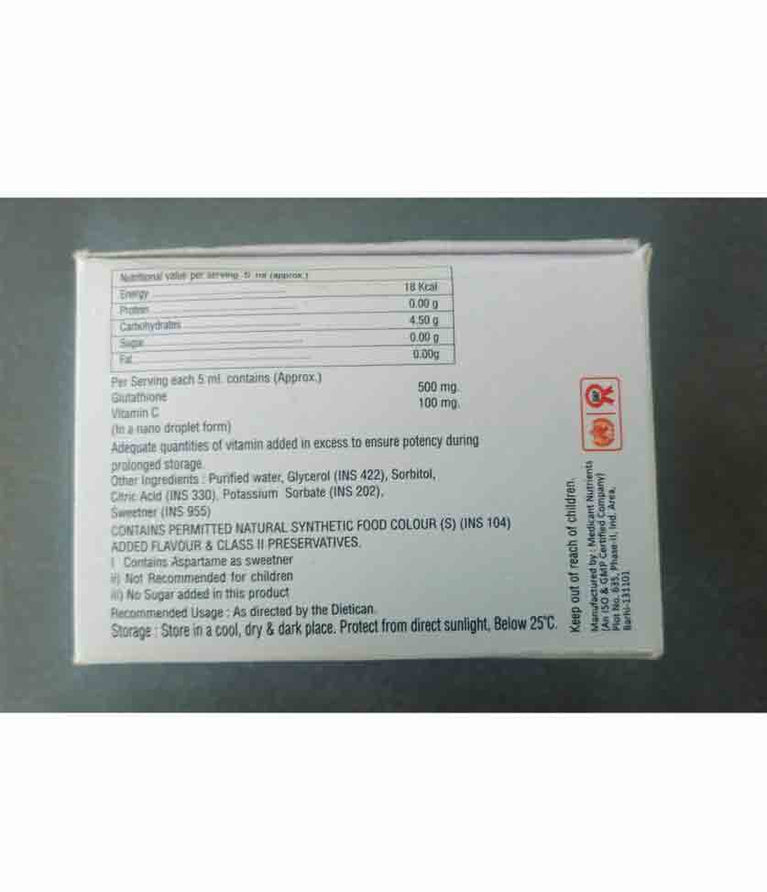 Glucy Shot Glutathione with Vitamin C Oral Solution