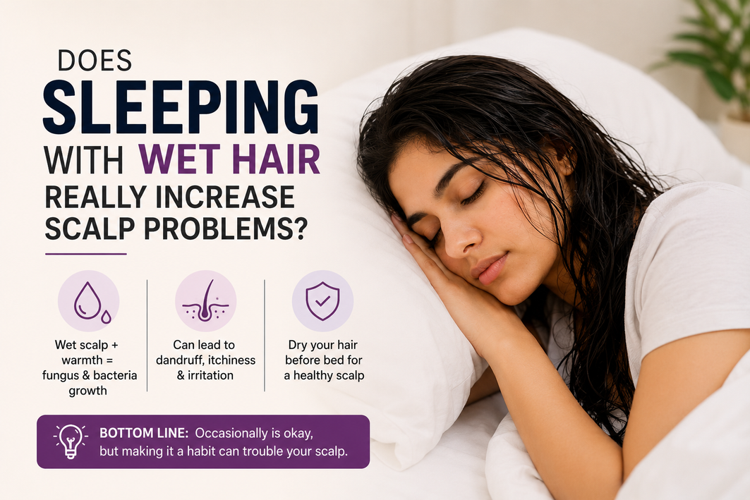 Does Sleeping With Wet Hair Really Increase Scalp Problems?