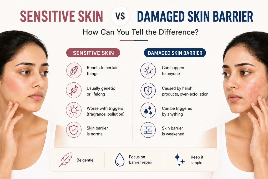 Sensitive Skin vs Damaged Skin Barrier: How Can You Tell the Difference?