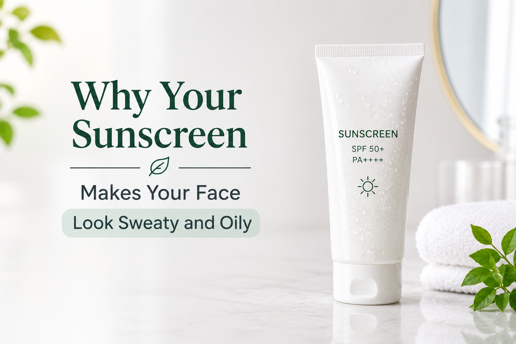 Why Your Sunscreen Makes Your Face Look Sweaty and Oily