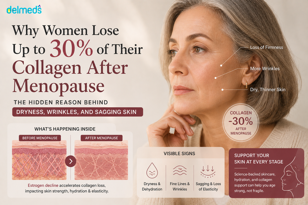 Why Women Lose Up to 30% of Their Collagen After Menopause: The Hidden Reason Behind Dryness, Wrinkles, and Sagging Skin