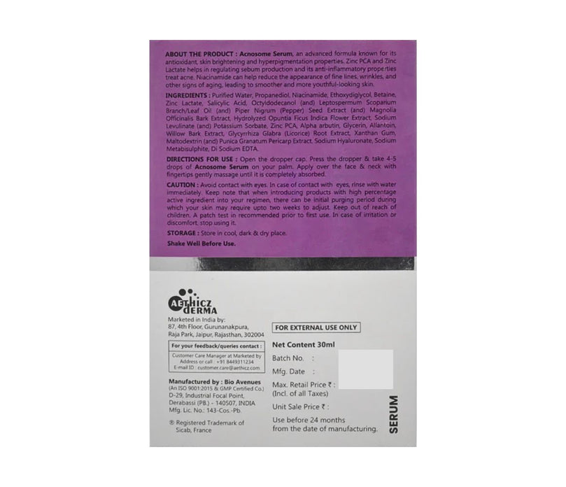 Acnosome Face Serum