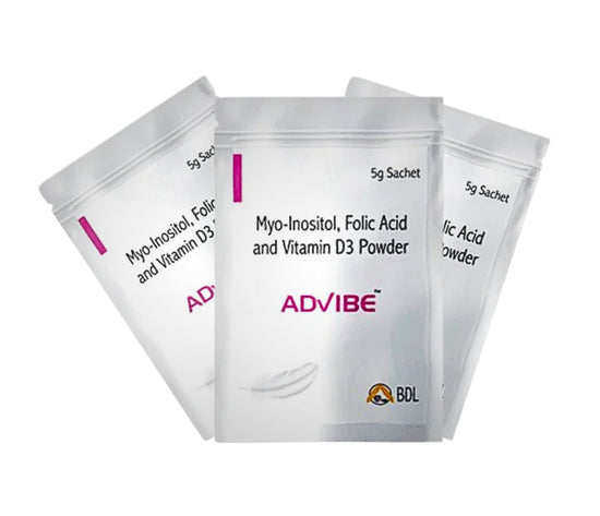Advibe Myo-Inositol, Folic Acid & Vitamin D3 Nutraceutical Powder