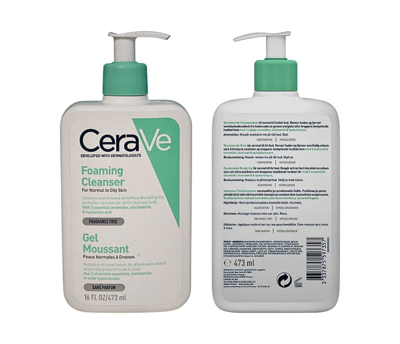 CeraVe Foaming Cleanser for Normal to Oily Skin 473 ml