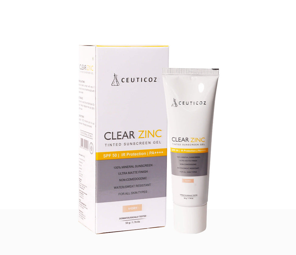 Clear Zinc Tinted Sunscreen Gel Ivory