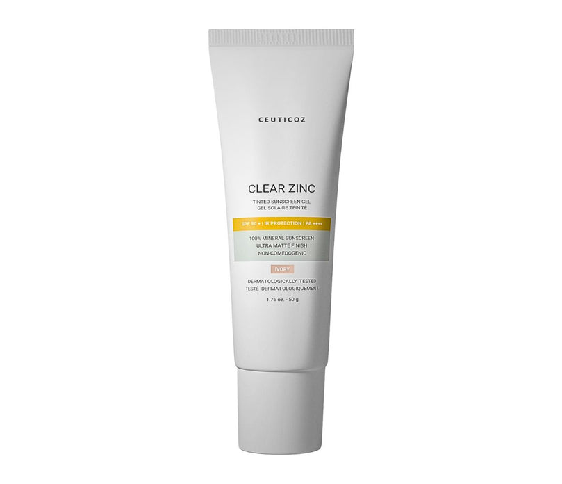 Ceuticoz Clear Zinc Tinted Sunscreen gel, Ivory