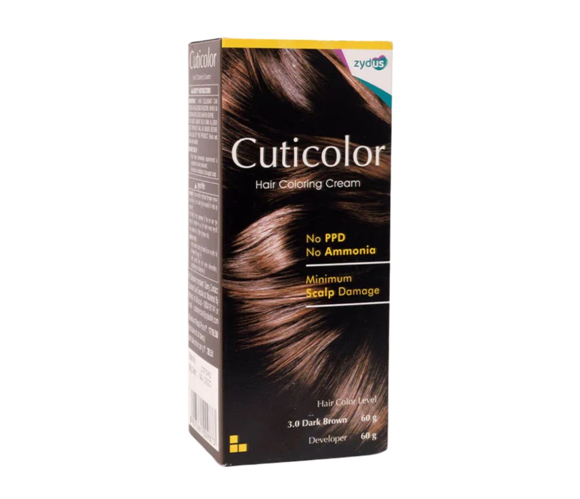 Cuticolor Hair Coloring Cream Dark Brown 3.0