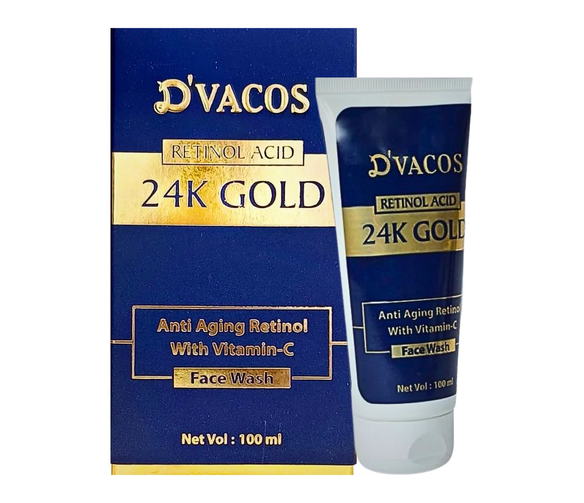 D'vcos 24k Gold Anti Ageing Retinol with Vitamin-C Face Wash
