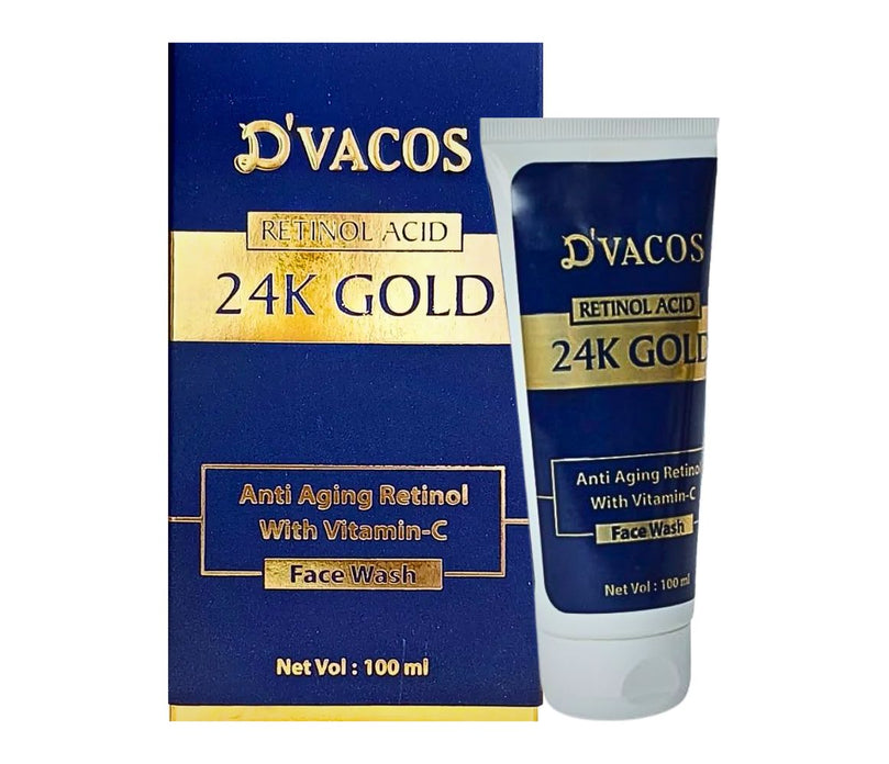 D'vcos 24k Gold Anti Ageing Retinol with Vitamin-C Face Wash