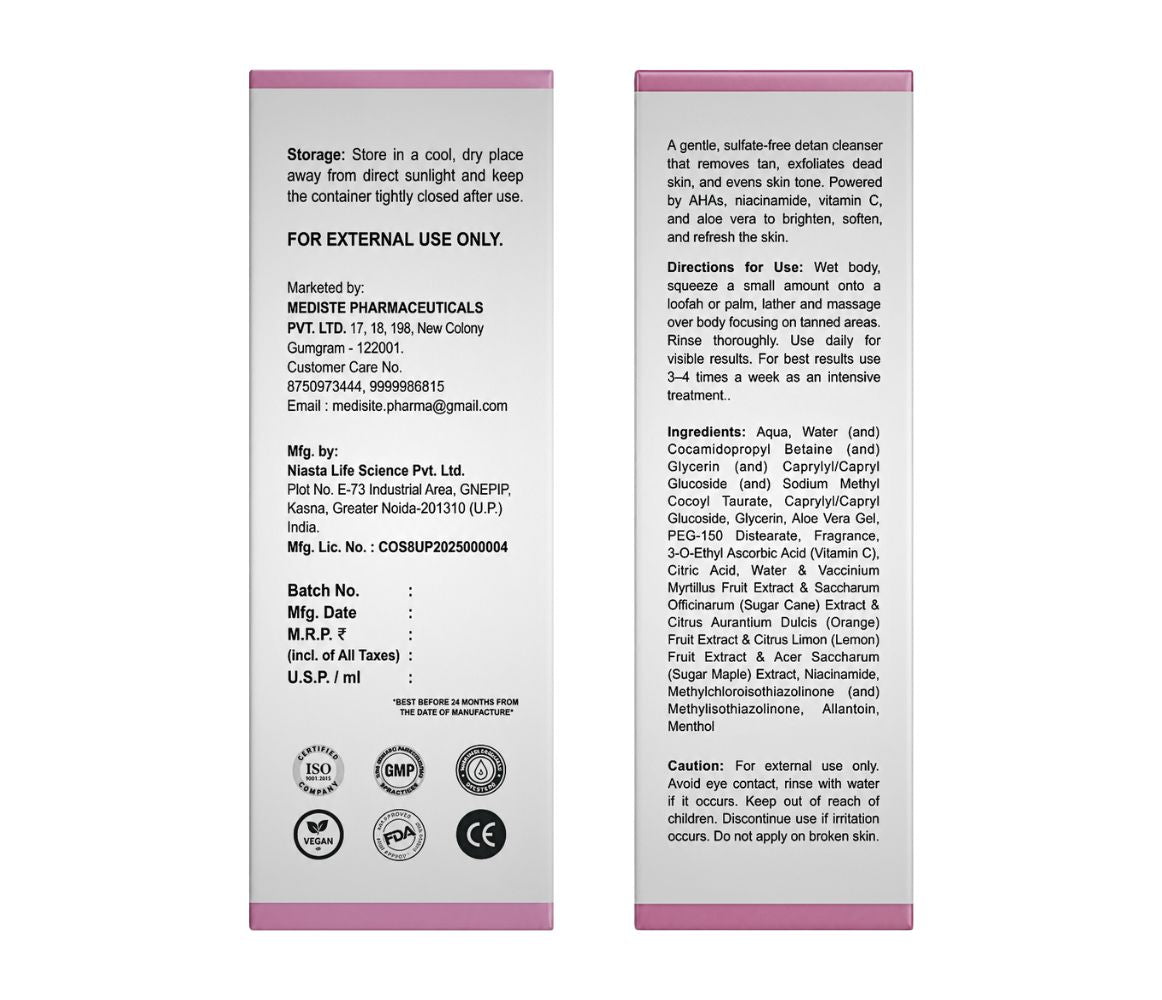 De-TanX Brightening & Exfoliating Gentle Body Wash