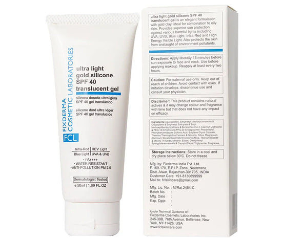 FCL Ultra Light Gold Silicone SPF 40 Translucent Gel