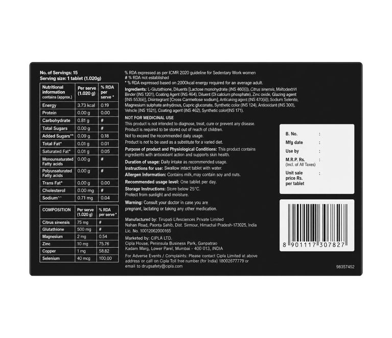Lumacip Glo Skin Nutraceutical Tablet For Men And Women