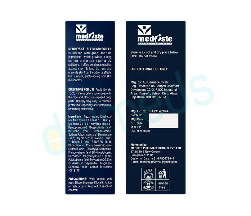 Medrays SPF 50 Sunscreen Gel
