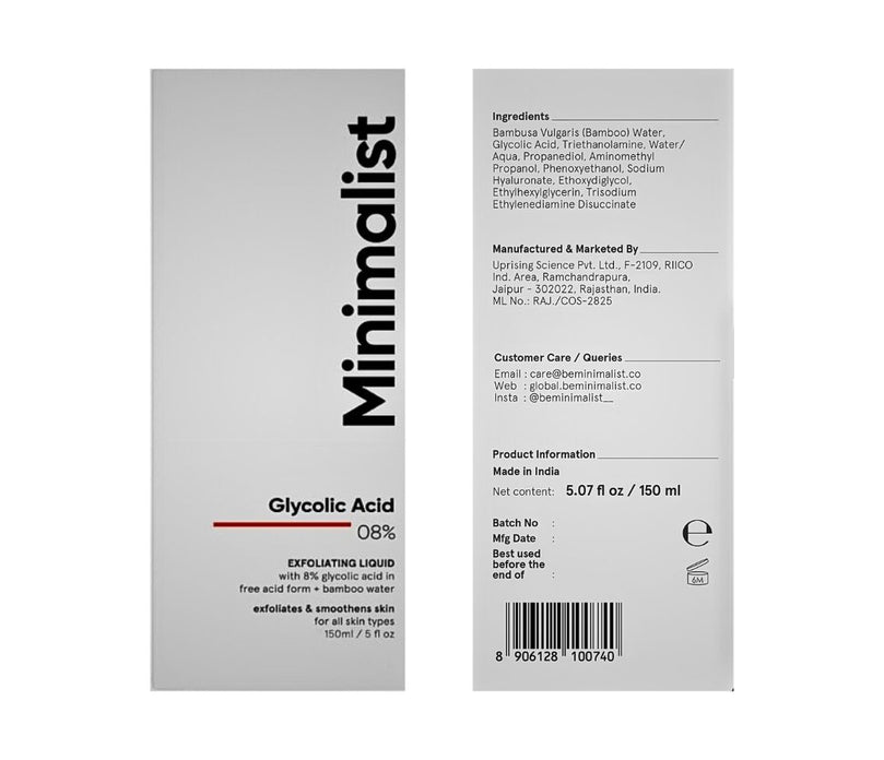Minimalist 8% Glycolic Acid Exfoliating Liquid