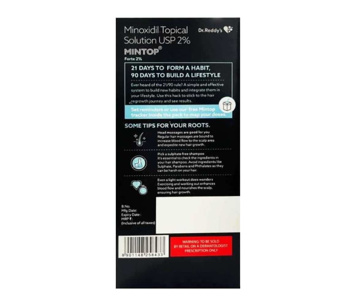 Mintop Forte 2% Topical Solution Hair Regrowth Formula