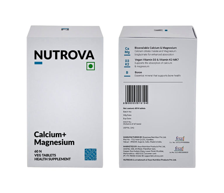 Nutrova Calcium + Magnesium Health Supplement Tablet