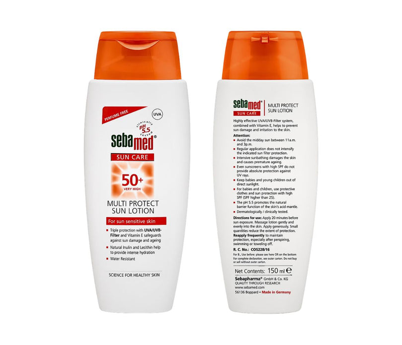 Sebamed Sun Care Multi Protect Sunscreen Lotion SPF 50+ For Sun Sensitive Skin