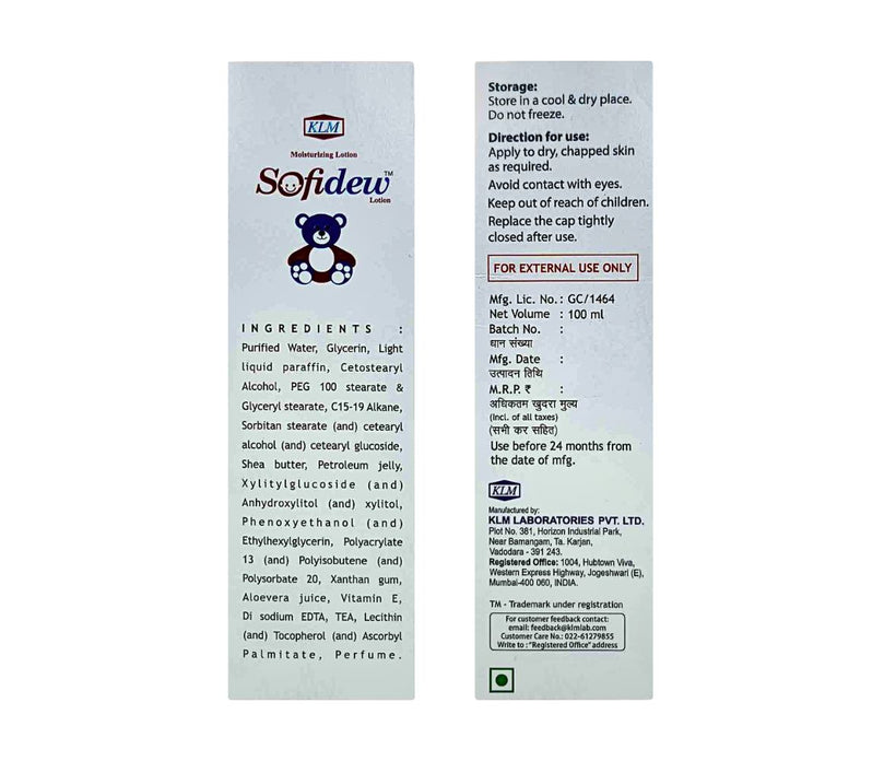 Sofidew Baby Moisturizing Lotion
