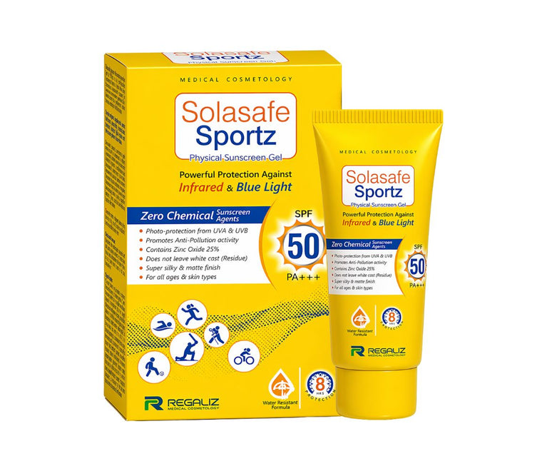 Solasafe Sportz Physical Sunscreen Gel SPF 50+ PA+++