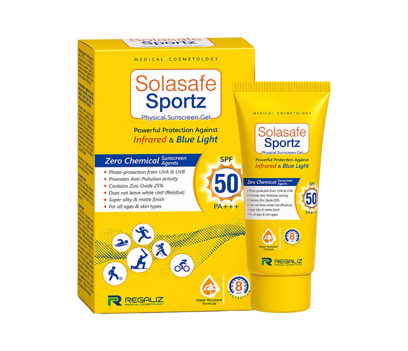 Solasafe Sportz Physical Sunscreen Gel SPF 50+ PA+++