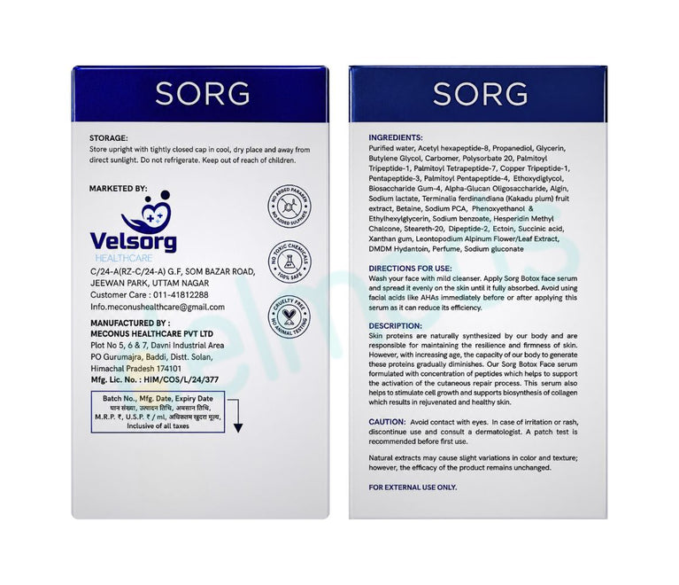 Sorg Skin Rejuvenating Botox Face Serum