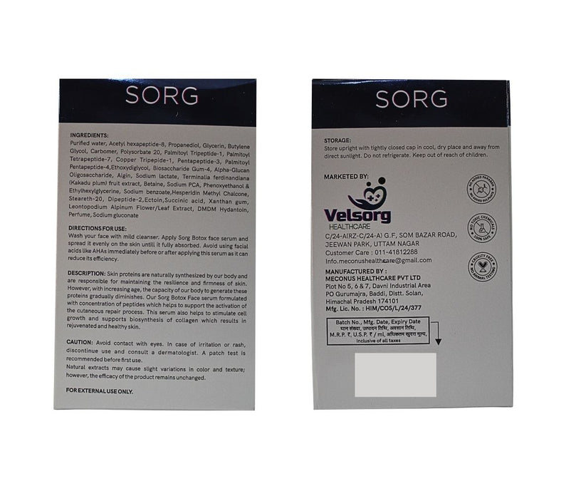 Sorg Washe R Sorg Skin Rejuvenating Botox Face Serum – DelMeds.com