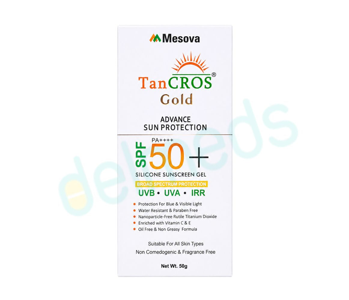 Tancros Gold Silicon Sunscreen Gel SPF 50+ PA++++