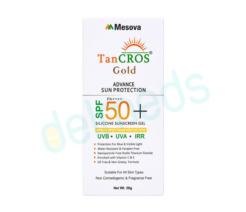 Tancros Gold Silicon Sunscreen Gel SPF 50+ PA++++