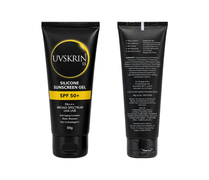 UVSkrin SS Silicone Sunscreen Gel SPF 50+