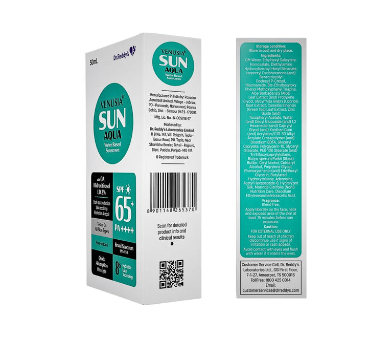 Venusia Sun Aqua Water Based Sunscreen SPF 65+ PA++++